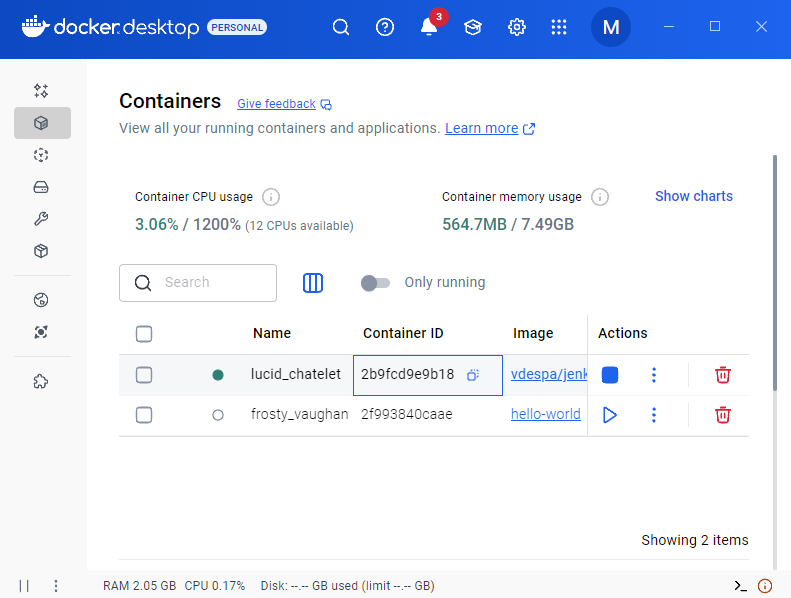 Docker and Jenkins Setup Screenshot