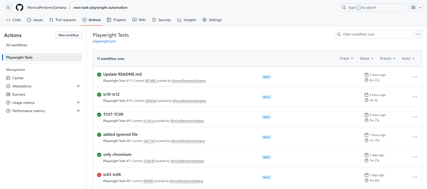 GitHub Actions Running Playwright Tests