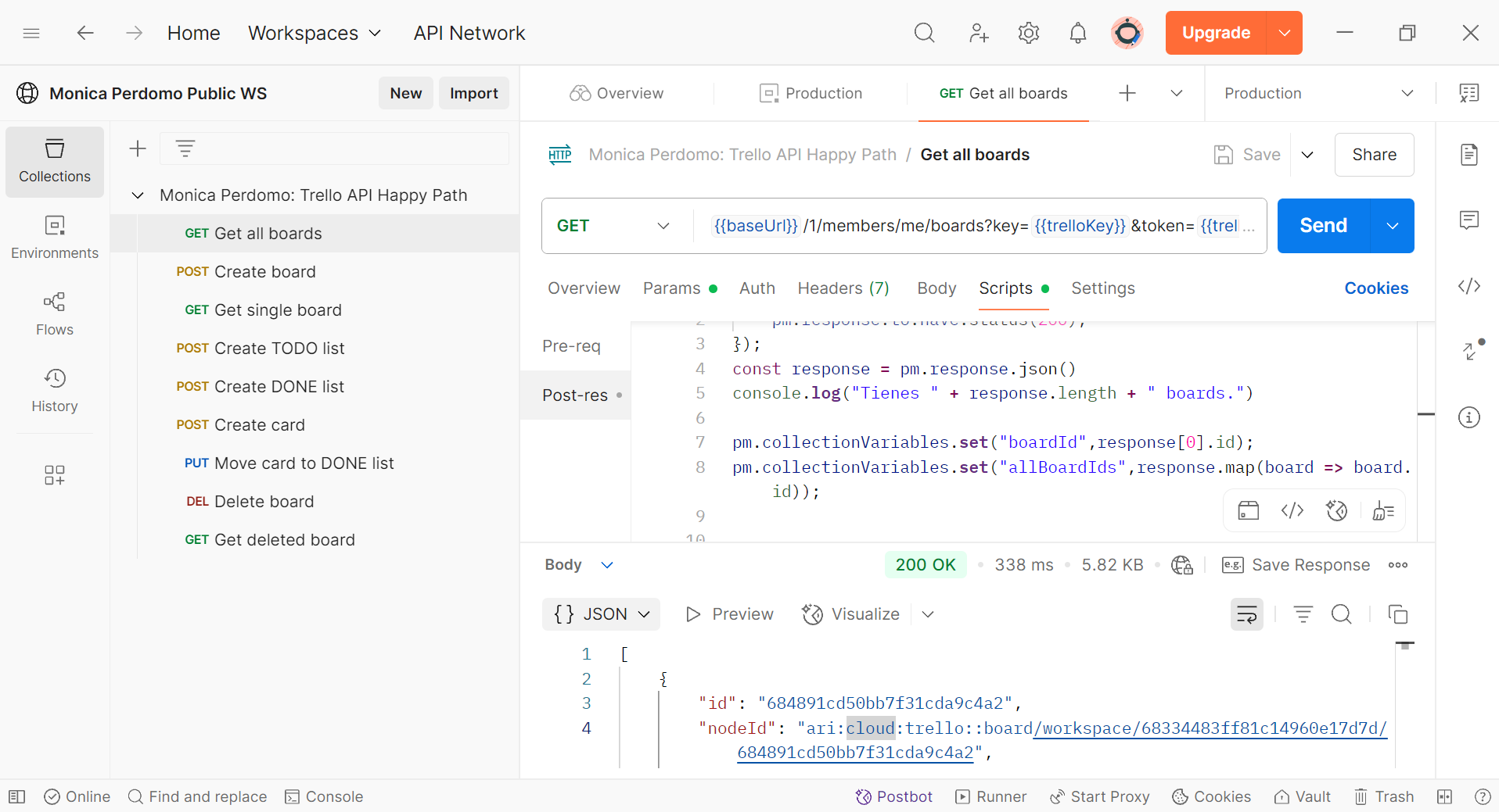 Postman Dashboard Screenshot
